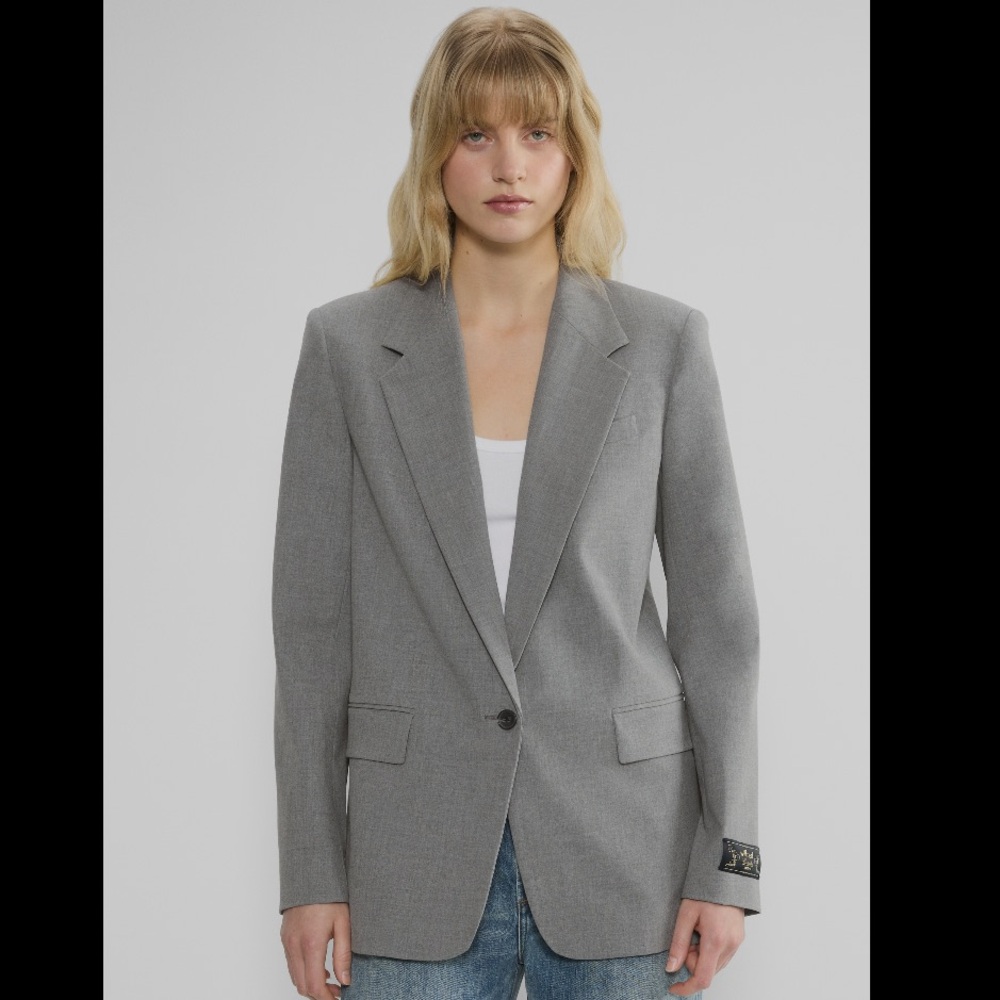 Aritzia Gray Oversized Blazer